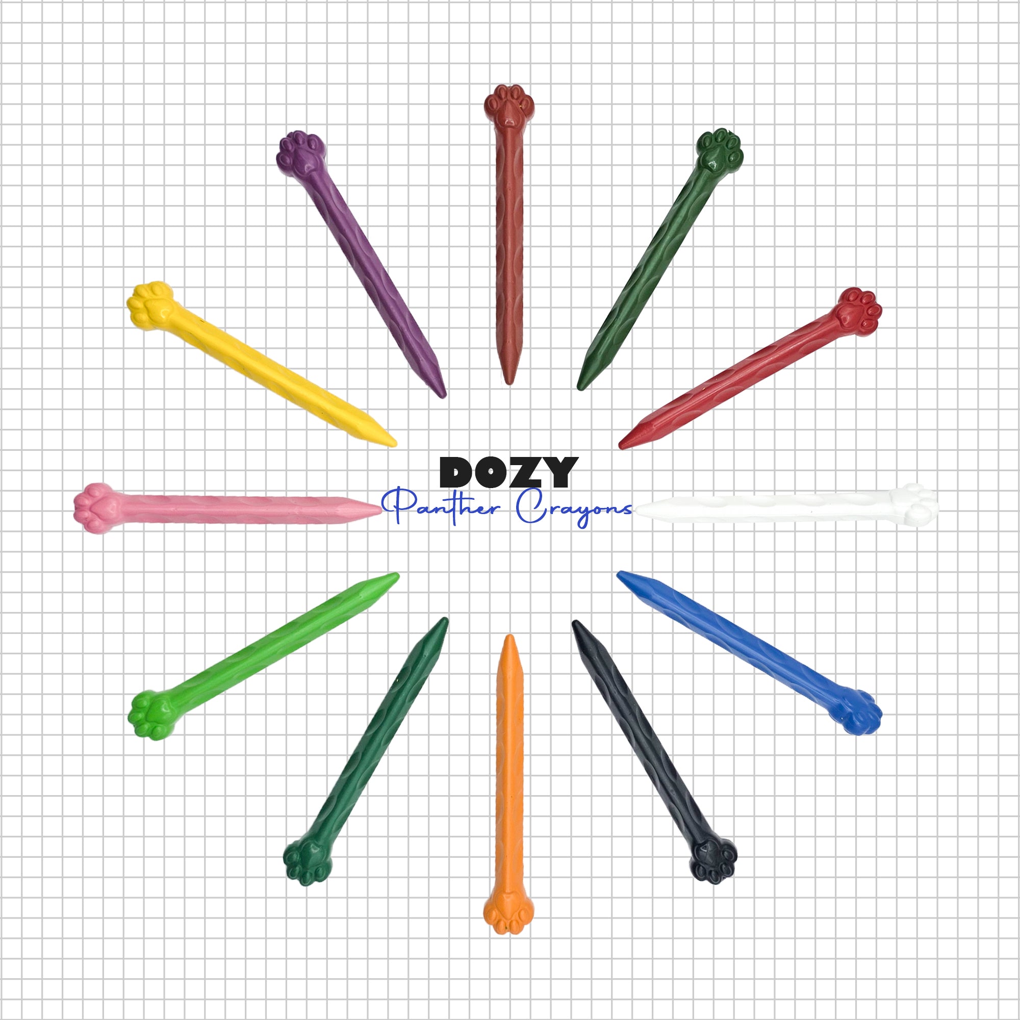Panther Crayons 12