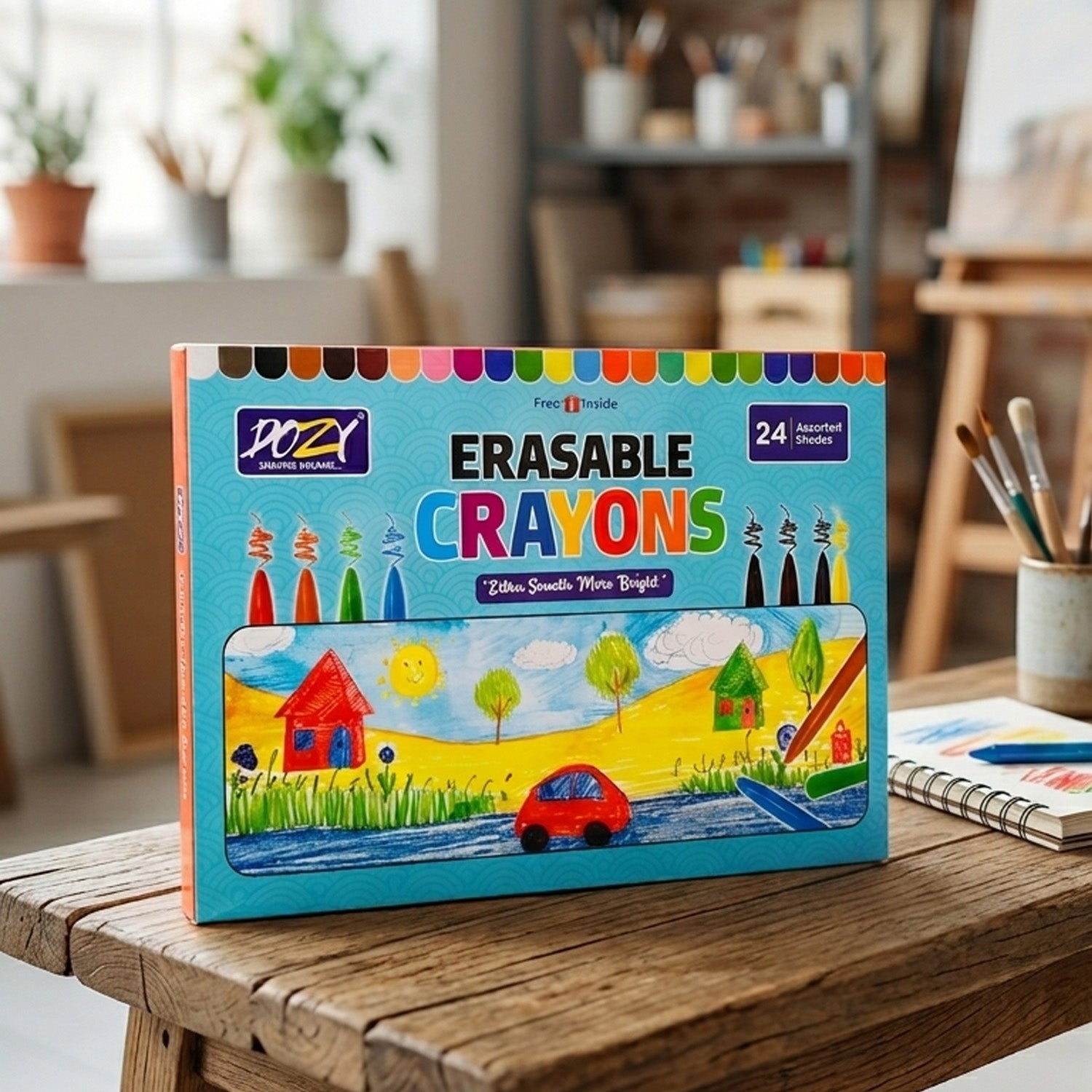 Triangular Erasable Crayons 24