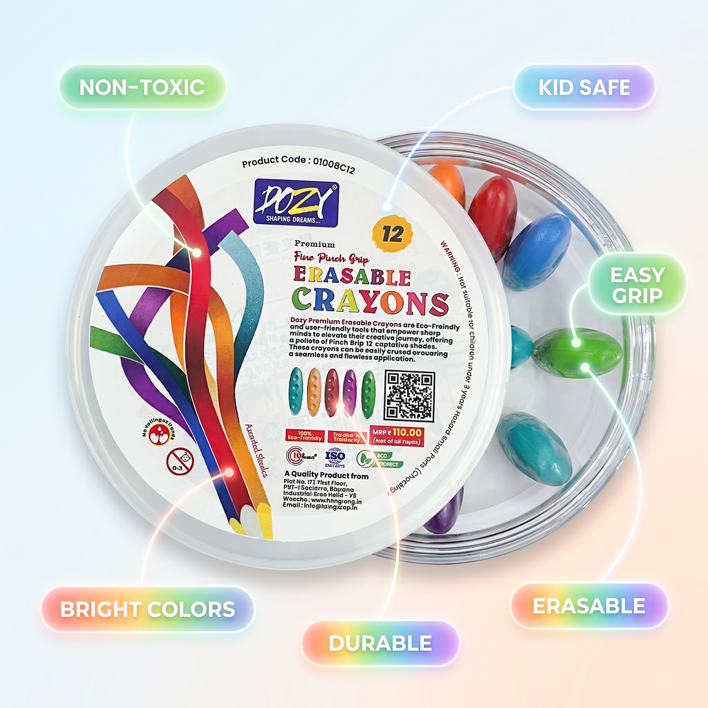 Premium Erasable Crayons 12