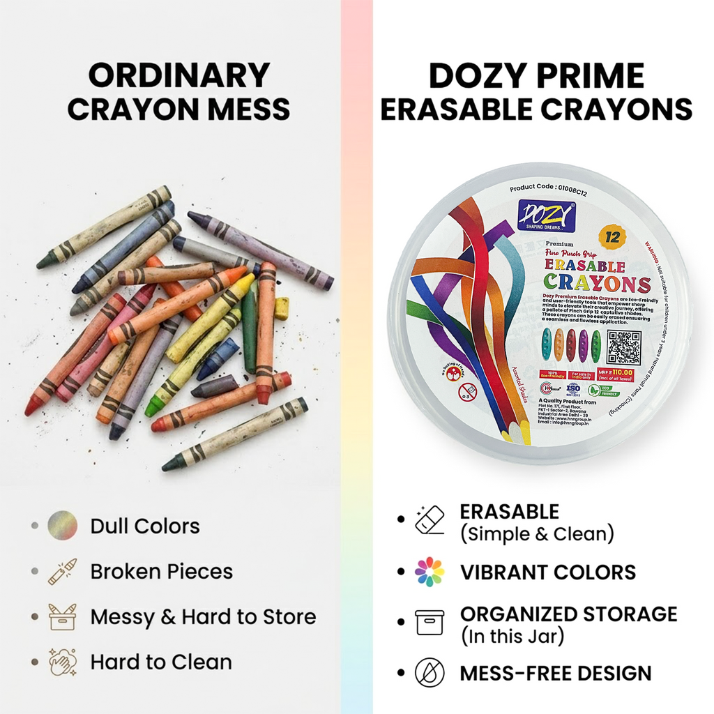 Premium Erasable Crayons 12