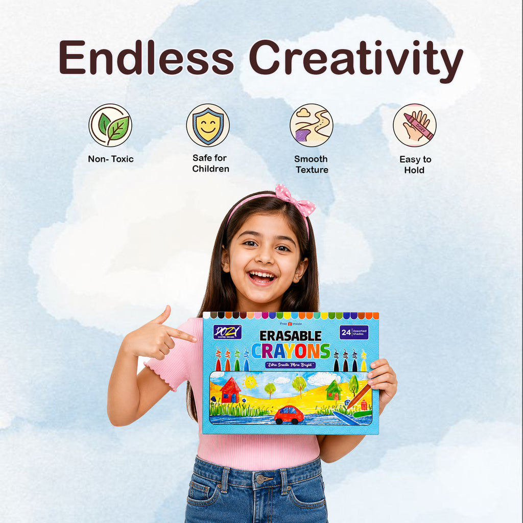 Triangular Erasable Crayons 24