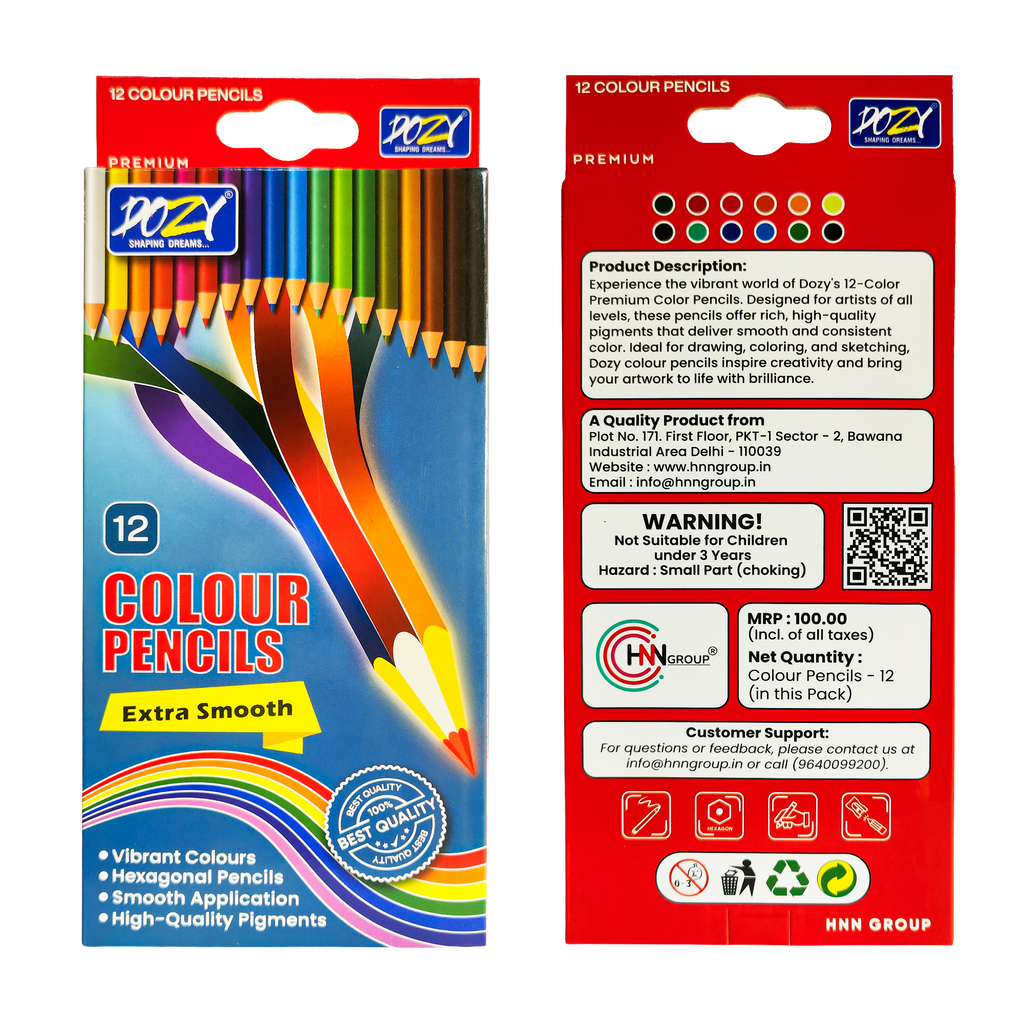 Long Colour Pencil 12
