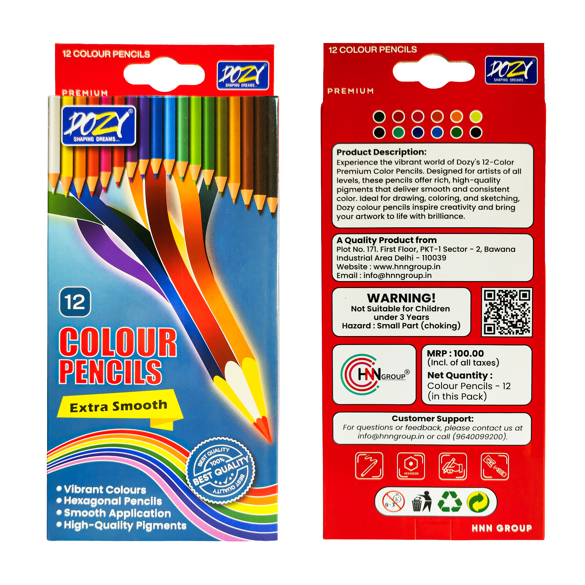 Long Colour Pencil 12