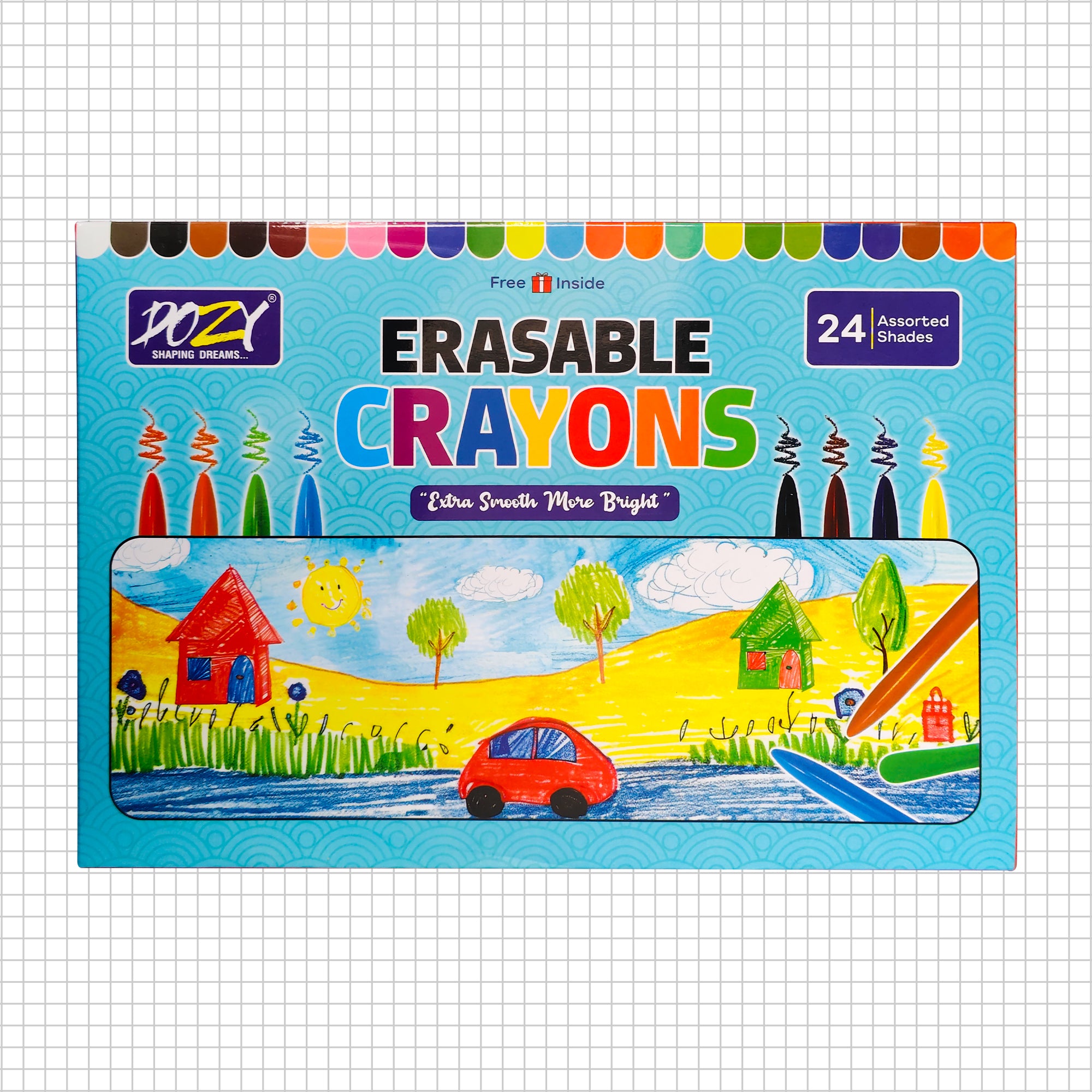 Triangular Erasable Crayons 24