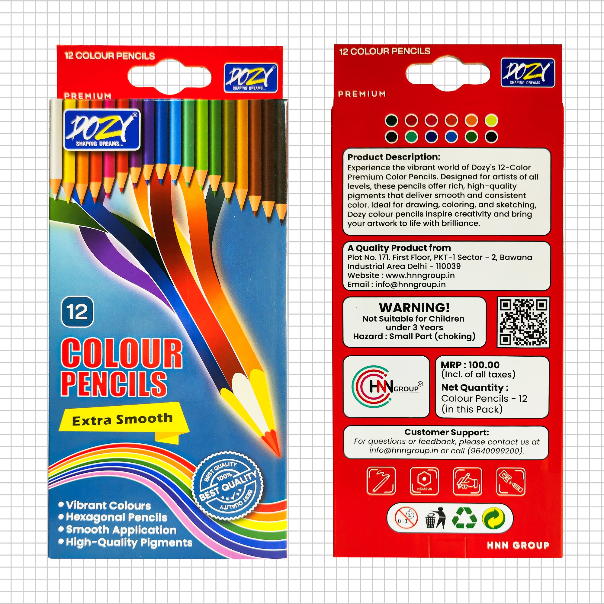 Long Colour Pencil 12