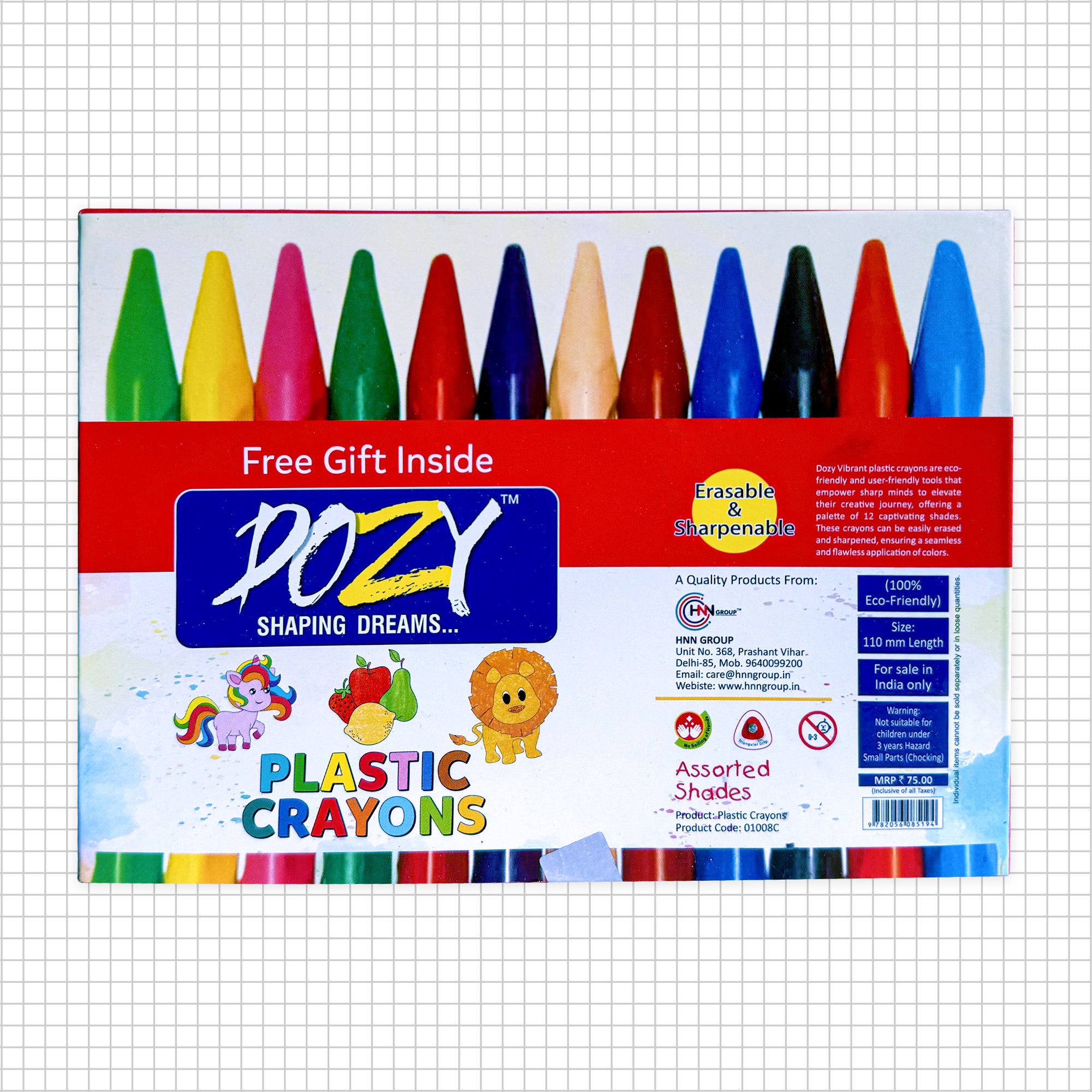 Pinch Grip Crayons Box 12