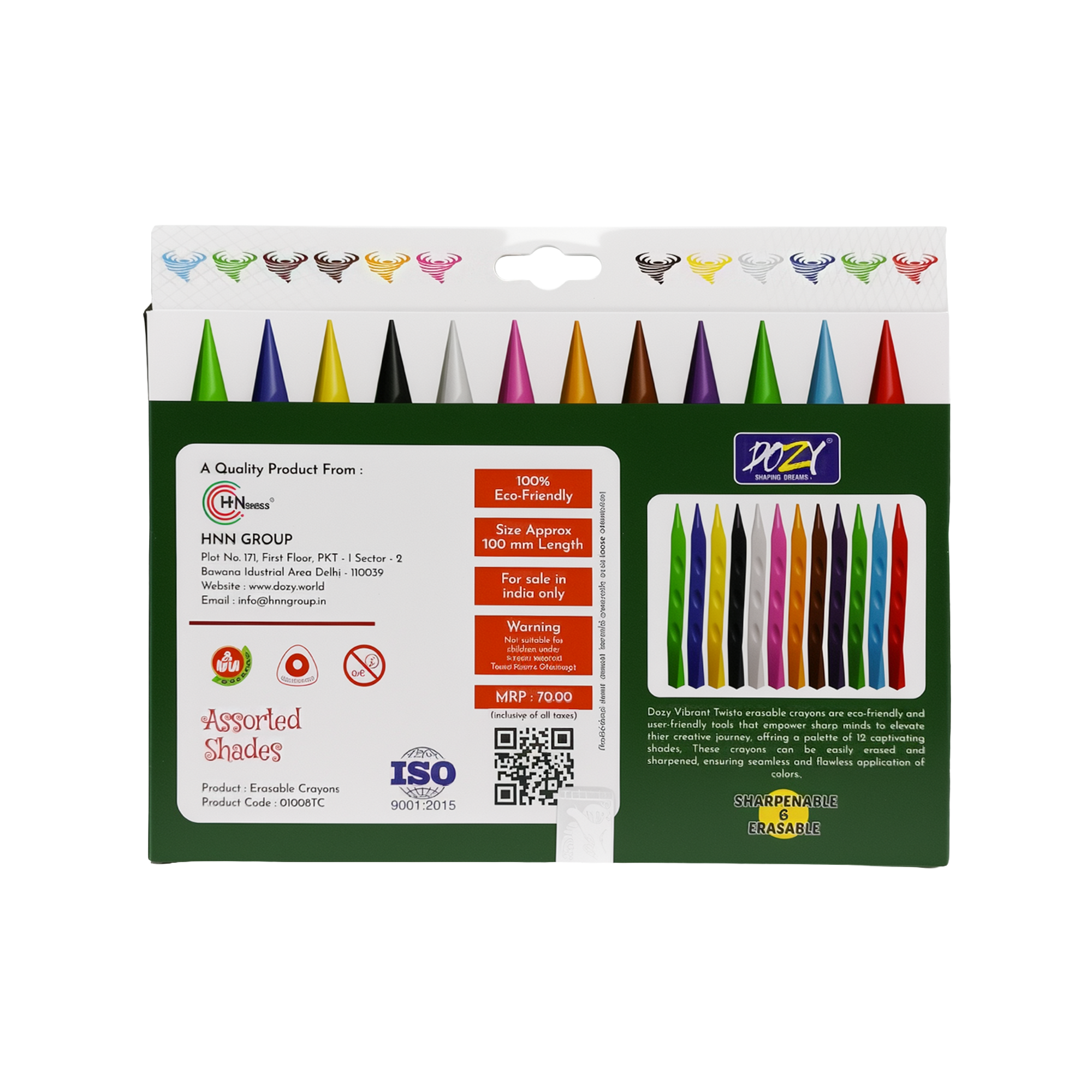 Twisto Erasable Crayons 12