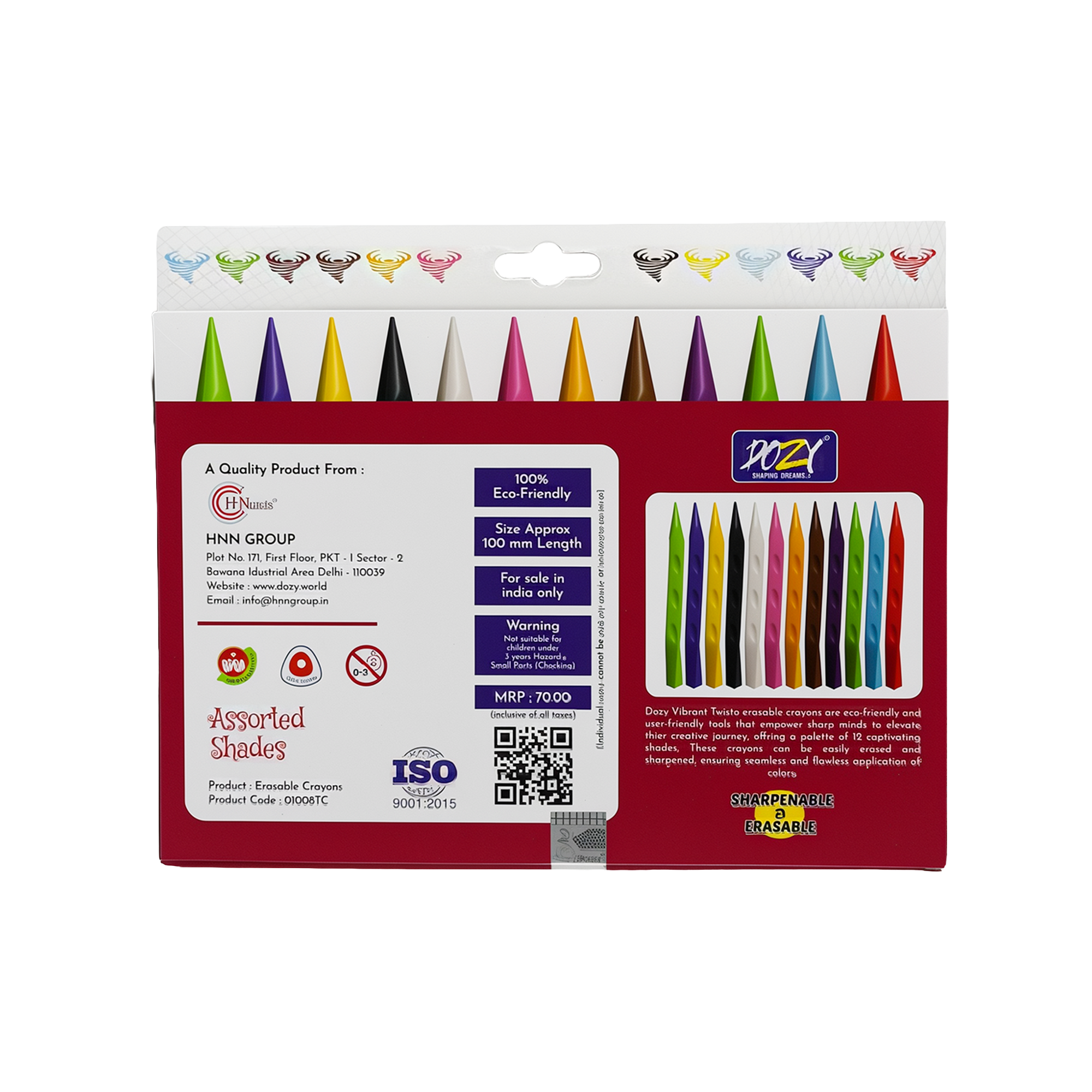 Twisto Erasable Crayons 12