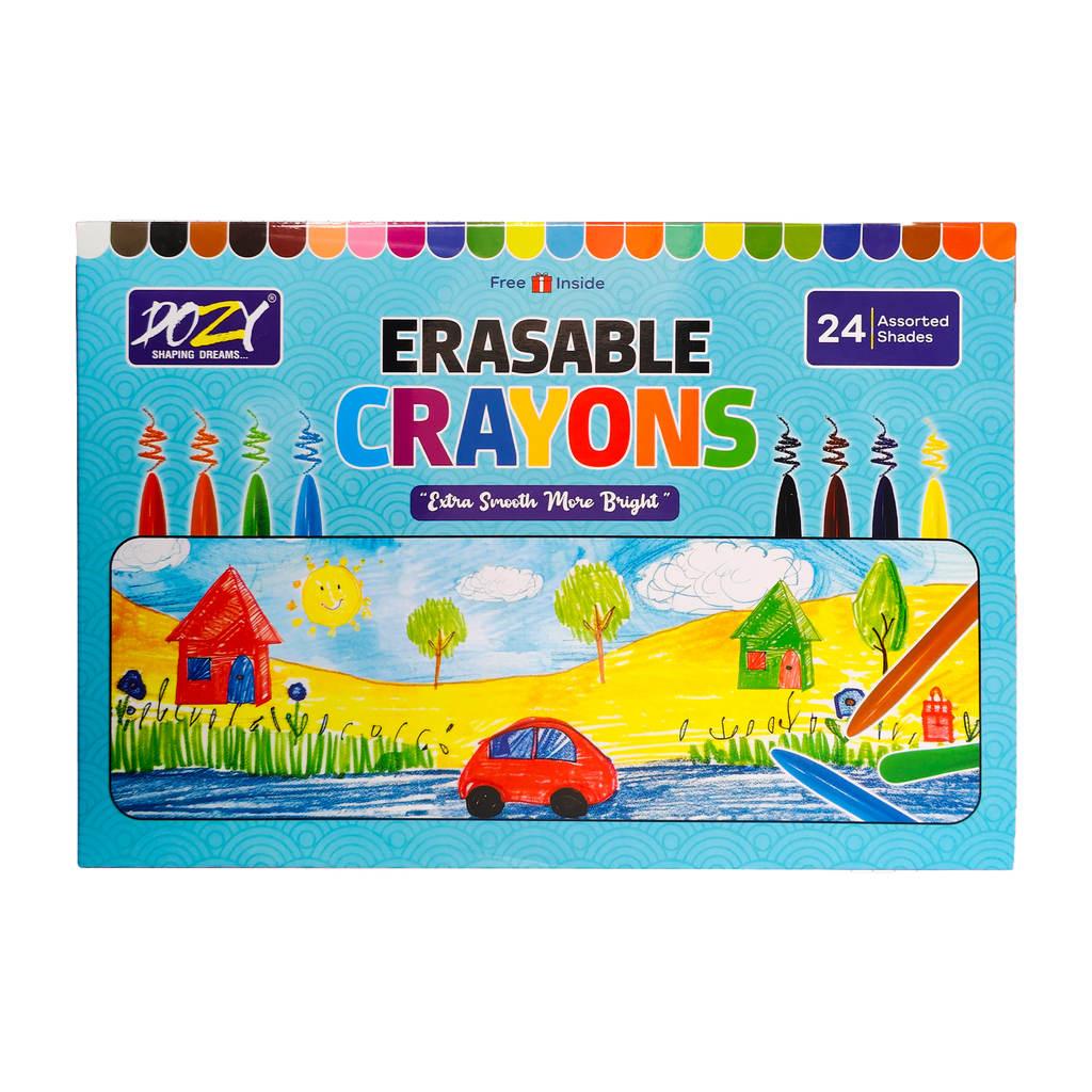 Triangular Erasable Crayons 24