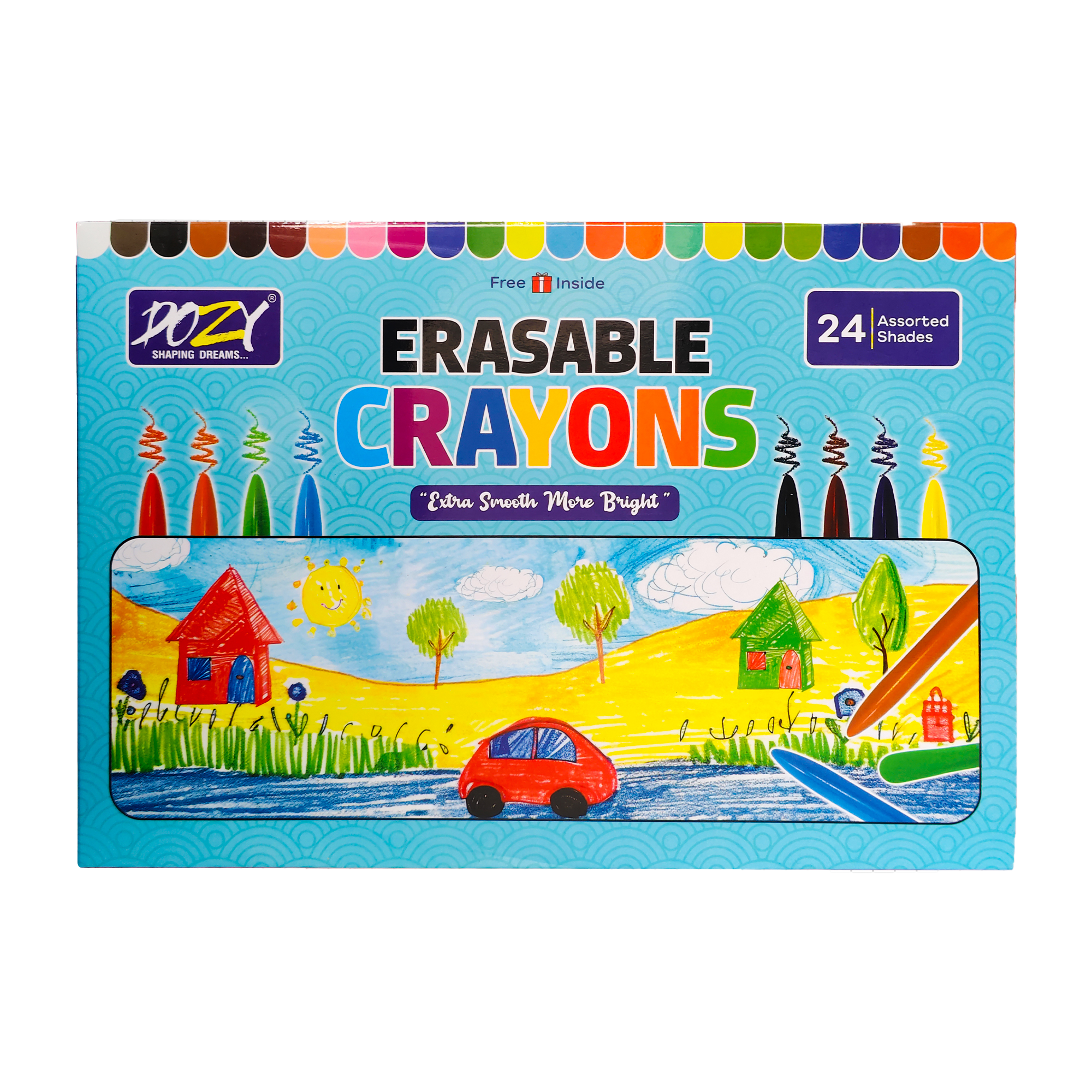 Triangular Erasable Crayons 24